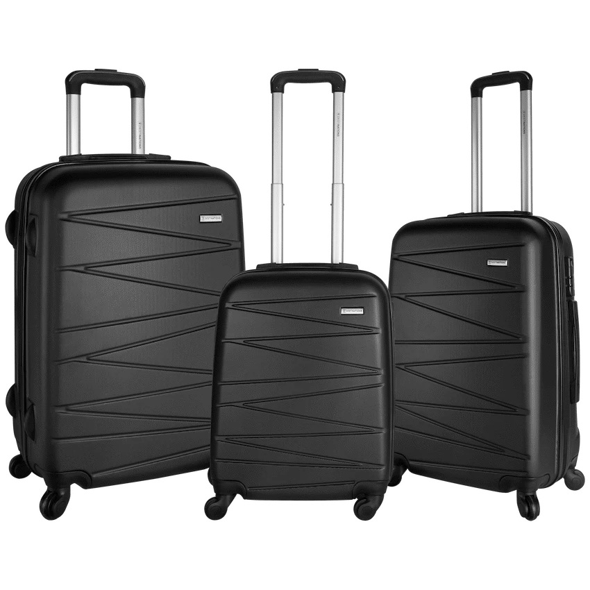 Destinations Capri series 3 Piece Trolley Luggage Set - dark grey