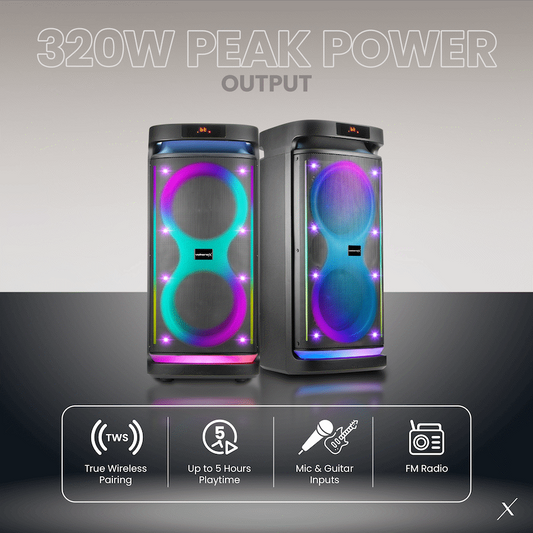 VolkanoX Paramount Series 8" Bluetooth Party Speaker - 80w