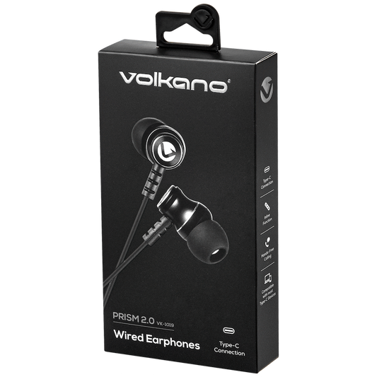 Volkano Prism 2.0 Series Type-C Earphone - Black