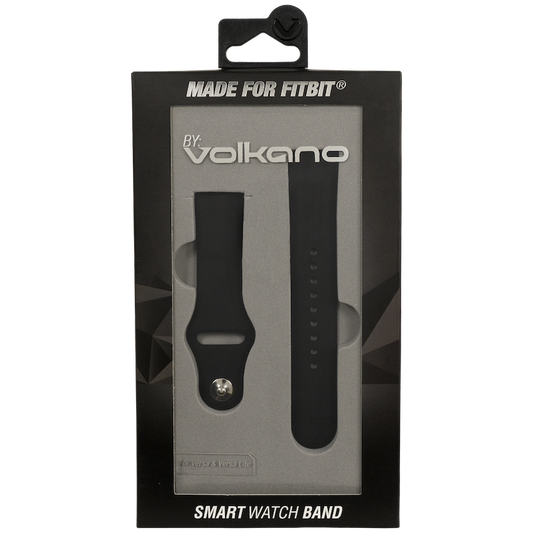 Volkano Smart Watch Band - Silicone - Fitbit Versa/Lite - Large - Black