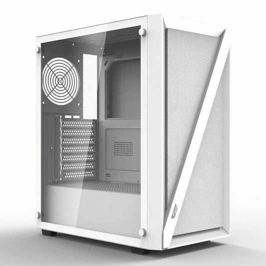 darkFlash Computer Case DK260 Air White (with 4 ARGB Fans)
