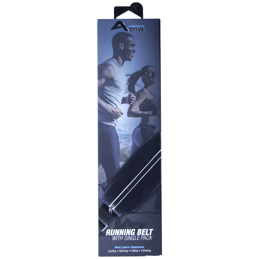 Volkano Active Strap Series Running Belt (Black)