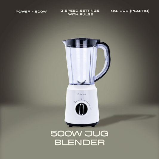 ELEKTRA - 500W 1.5L JUG BLENDER (PLASTIC JUG)