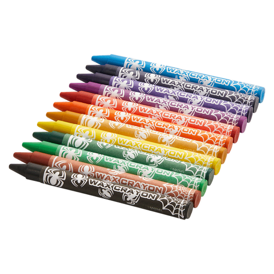 Spiderman 12 Wax Crayons Multi