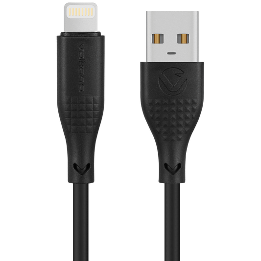 Volkano Nova Series USB A to Lightning charging cable 10W TPE-Black