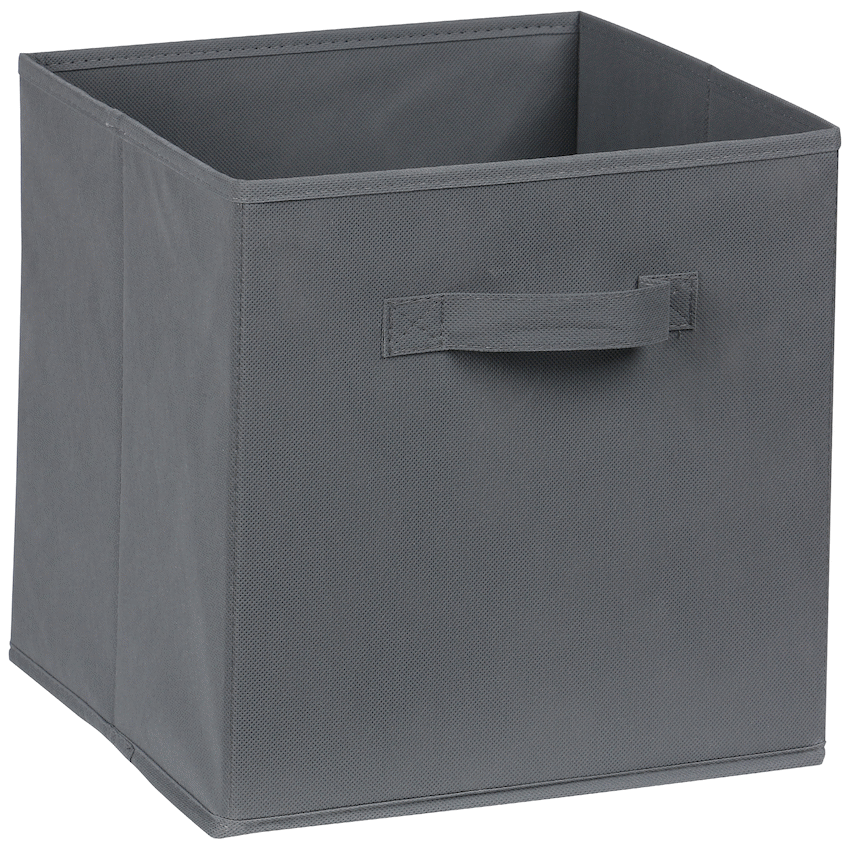 Everfurn Storeman Grey, Collapsible Fabric Organiser Storage Basket - 5 Pack