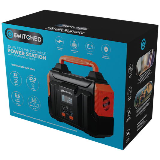 Switched 300W Portable Power Station (222WH)