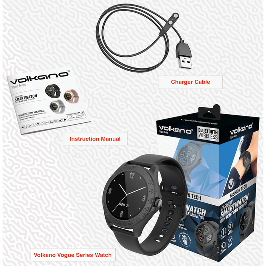 Volkano Vogue Series Fashion Smart Watch - Black