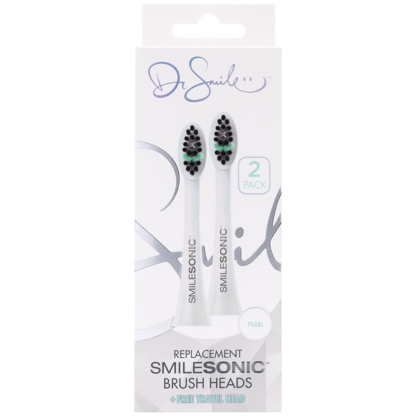 2 Replacement toothbrush heads - White