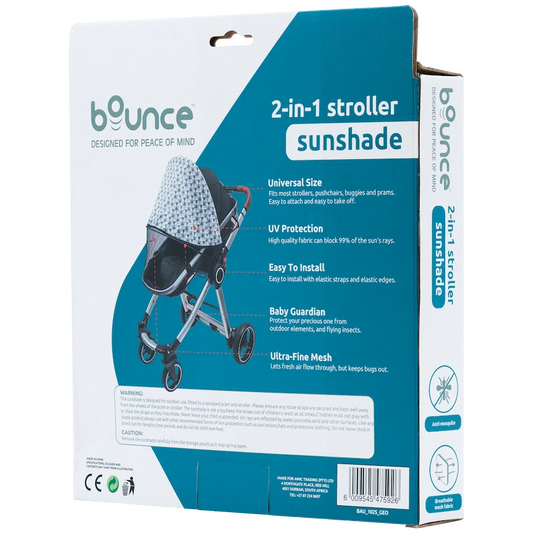 Bounce 2-IN-1 Stroller Sunshade Geometric