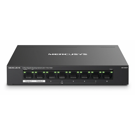 TP-Link Mercusys MS108GP 8-Port Gigabit Desktop Switch with 7-Port PoE+