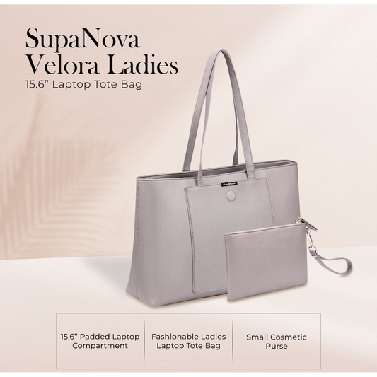 Supanova Velora Ladies 15.6" Laptop Tote Bag Blush Purple