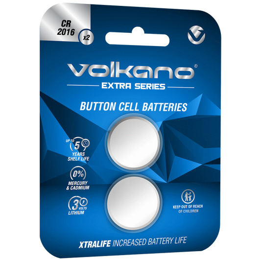 Volkano Extra Series CR2016 Pack of 2 Batteries