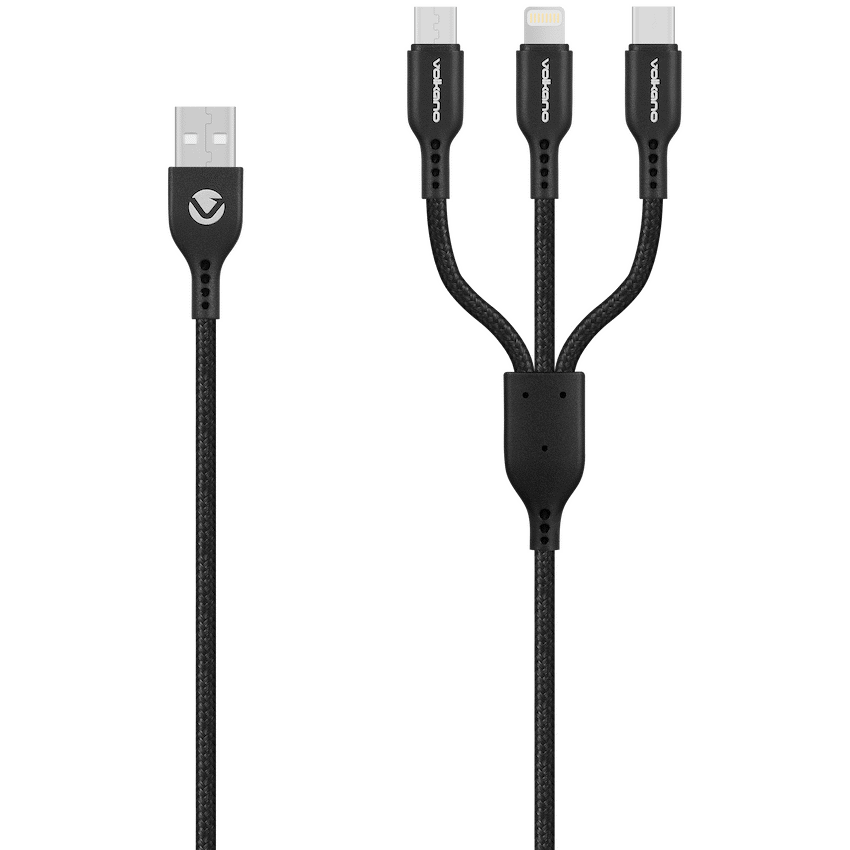 Volkano On-the-Go 3-in-1 Braided Cable