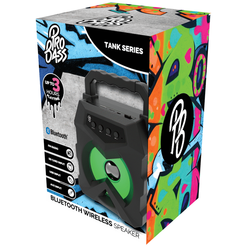 Pro Bass Tank 3 Series Bluetooth Speaker - Black