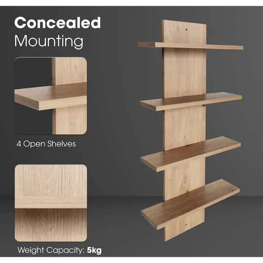 Everfurn Alex 4 Tier Wall Shelf