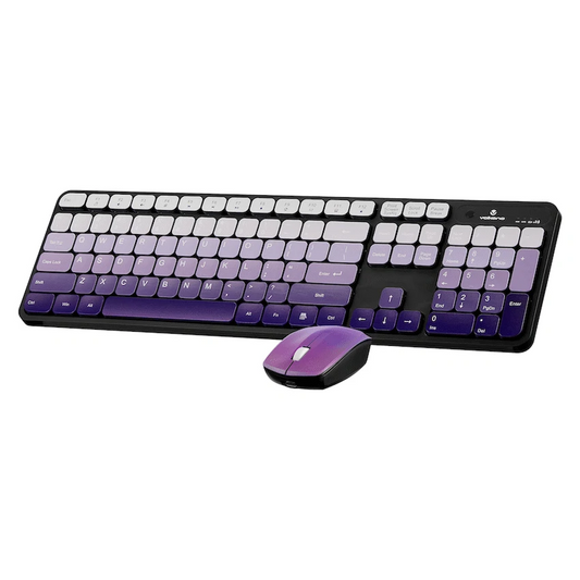 Volkano Prism Series Bluetooth Wireless Keyboard and Mouse - Purple