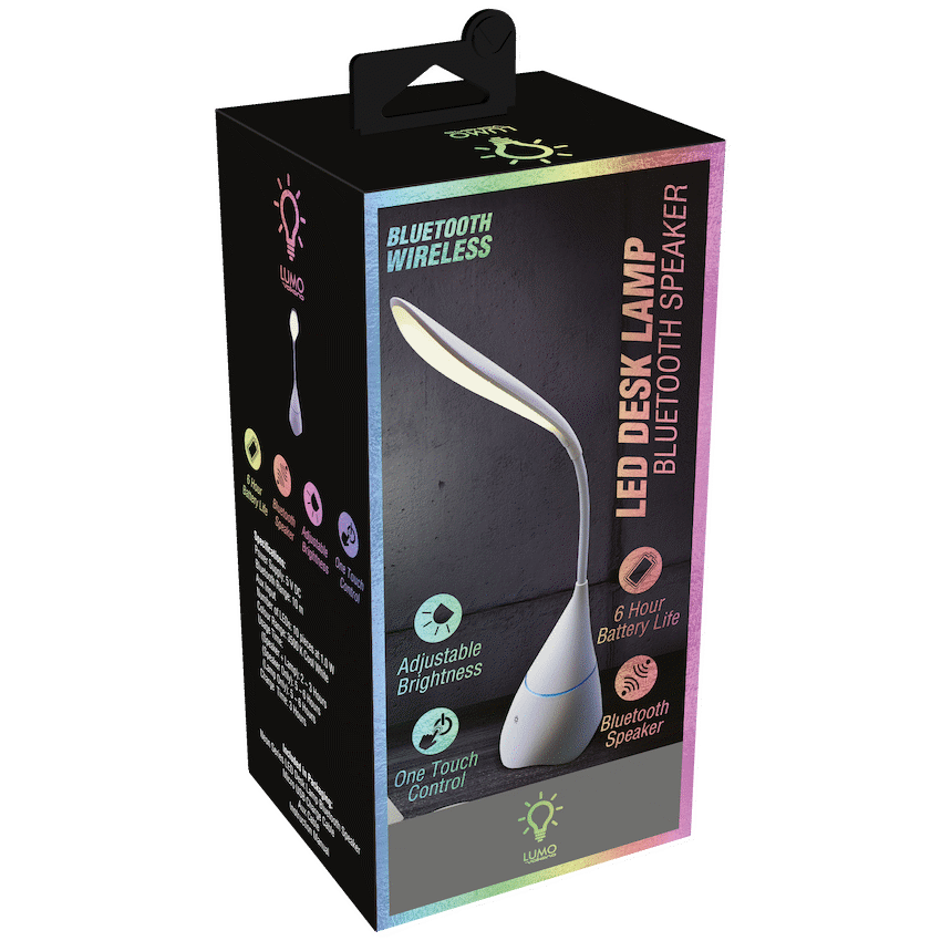 Lumo Neon series Bluetooth speaker with LED lamp