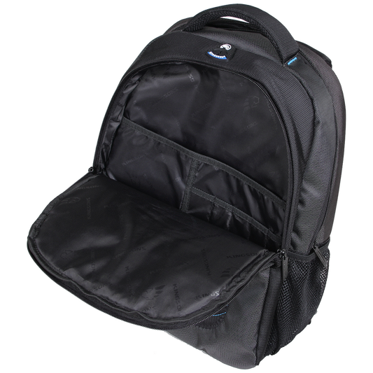 Kingsons 15.6" black laptop backpack with key chain