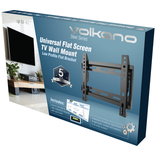 Volkano Steel Series TV Wall Mount Flat 17~42inch - Black