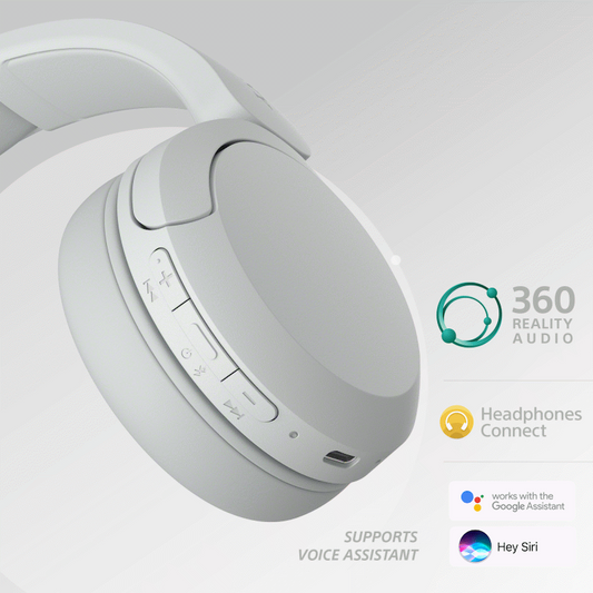 Sony WH-CH520 (White) Bluetooth On-Ear Headphones