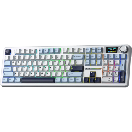 Aula Mechanical Gasket LCD Full Keyboard Multimode - Black/Grey