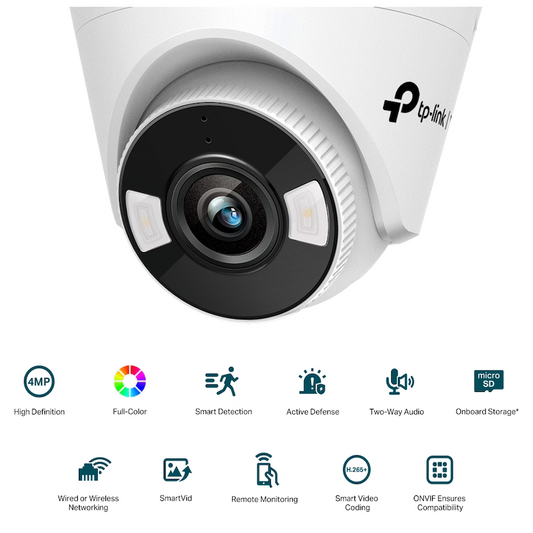 TP-Link Vigi C440-W 4MP 4mm Full-Color Wi-Fi Turret Network Camera