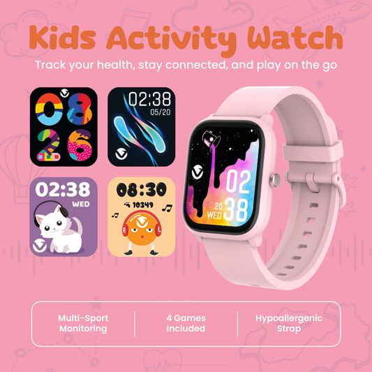 Volkano Vivo Series Kids Smart Watch - Pastel Pink