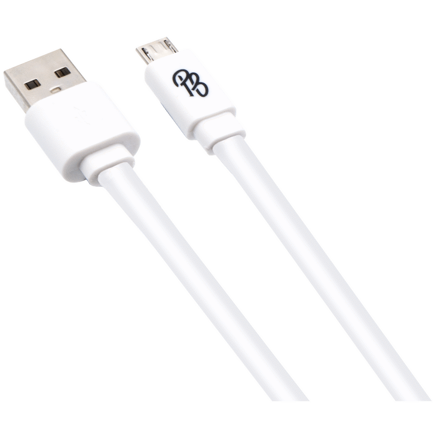 Pro Bass Energize Series Packaged Micro USB Cable - White