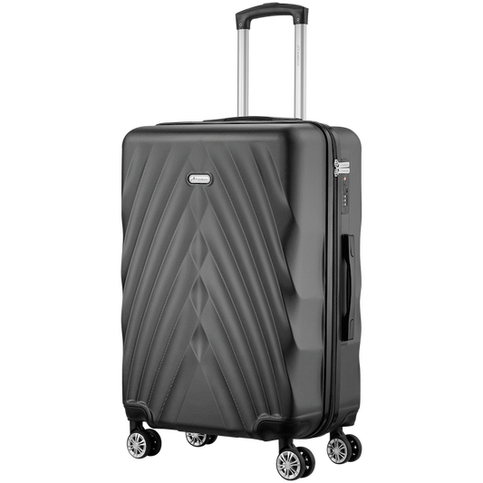 Travelwize Terra ABS 77cm 4-Wheel Spinner Luggage - Black