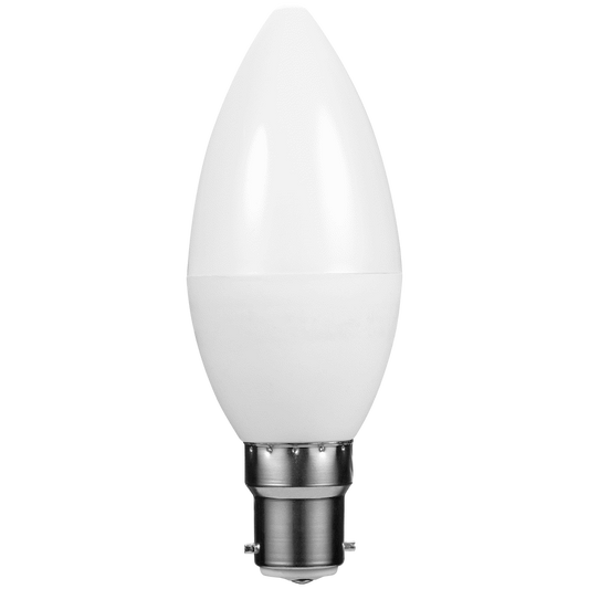 SWITCHED 5W Candle LED Light Bulb B22 - Warm White
