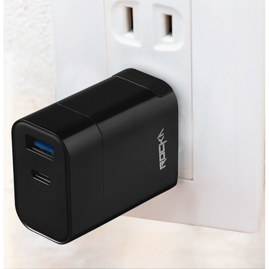 Rocka Rapid Series QC3.0 + PD Wall Charger, 18w, with Cable