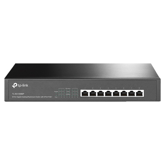 TP-Link TL-SG1008MP 8-Port Gigabit Desktop/Rackmount Switch with 8-Port PoE+