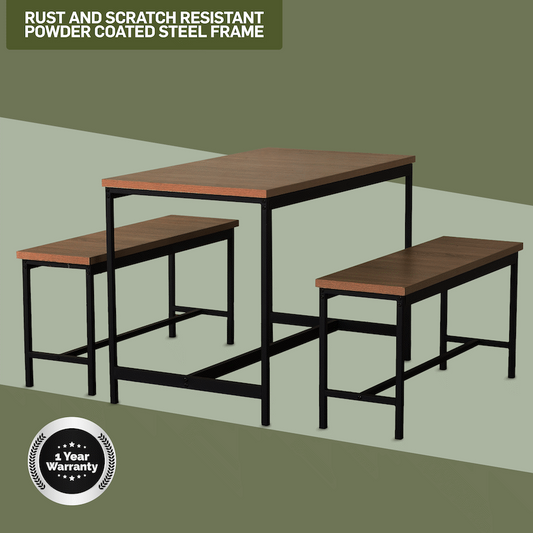 Everfurn Gwen Dining Set - Mahogany