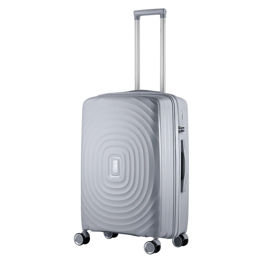 Travelwize Ripple PP 4-Wheel Spinner 3 Pc Luggage Set - Platinum