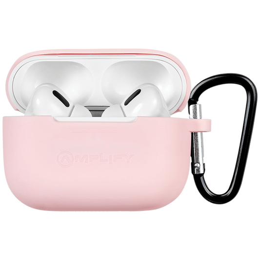 Amplify Note X Series TWS Earphones - White Case + Pink Cover
