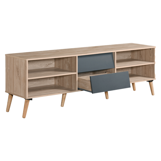 Everfurn Everest Tall TV Stand - 2 Drawers