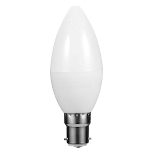 Switched 5w Candle LED Light Bulb B22 - Cool White