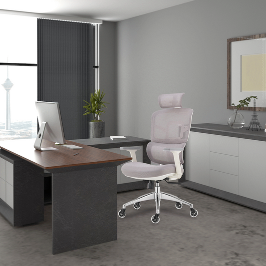 Everfurn Premium Graphite Ergo High Back Chair - Grey