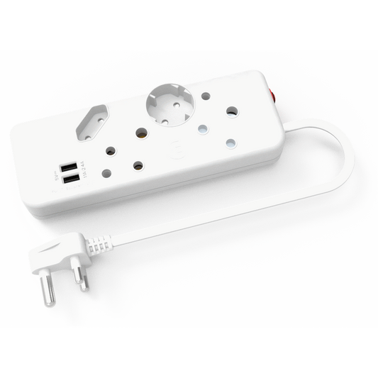 Ellies 4-Way Multiplug - 2 x USB 2.4a - 0.4m