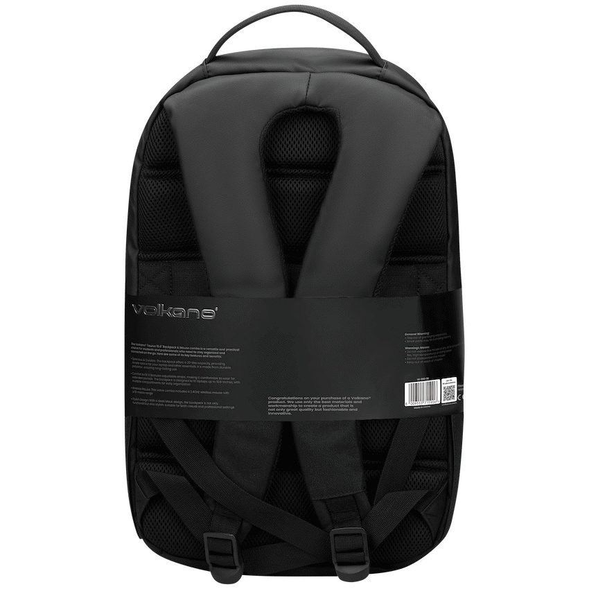 Volkano Focus Series 15.6" Laptop Backpack and Wireless Mouse