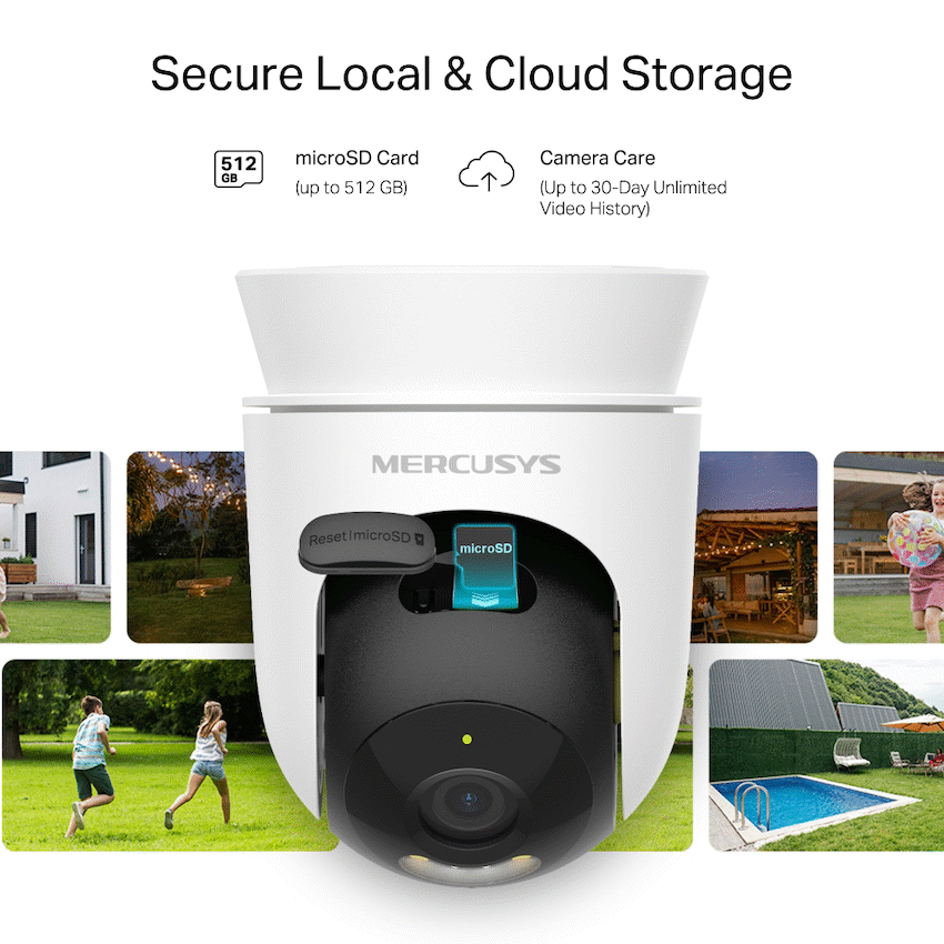TP-Link Mercusys Outdoor Pan/Tilt Security Wi-Fi Camera