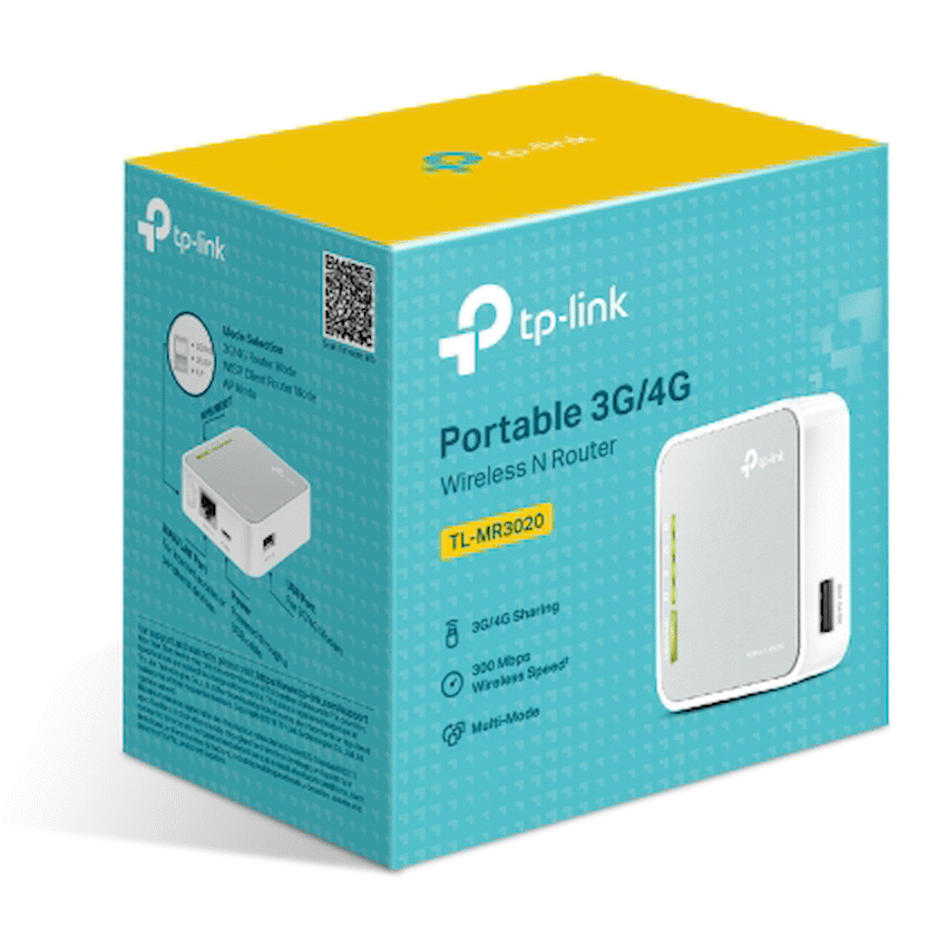 TP-Link TL-MR3020 N300 Wireless Dual-Band 4G LTE Router