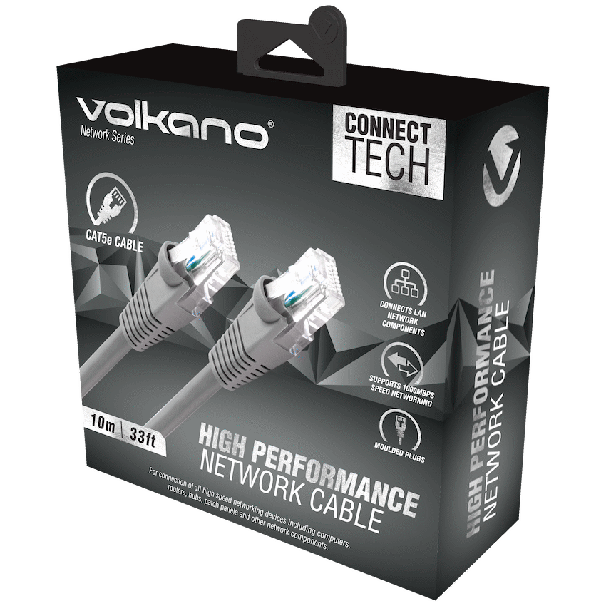 Volkano Network Series RJ-45 Network Cable - CAT5 - 10m