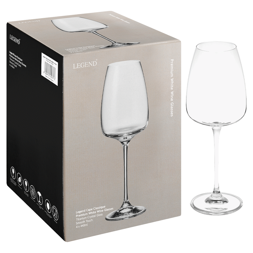 Legend Cape Classique White Wine Glass 440ml - 4pc set ( Order in Qty of 4)