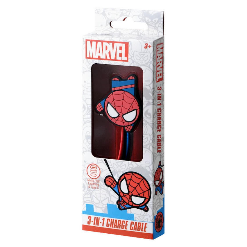 Marvel 3-in-1 Charging Cable - Spider-Man