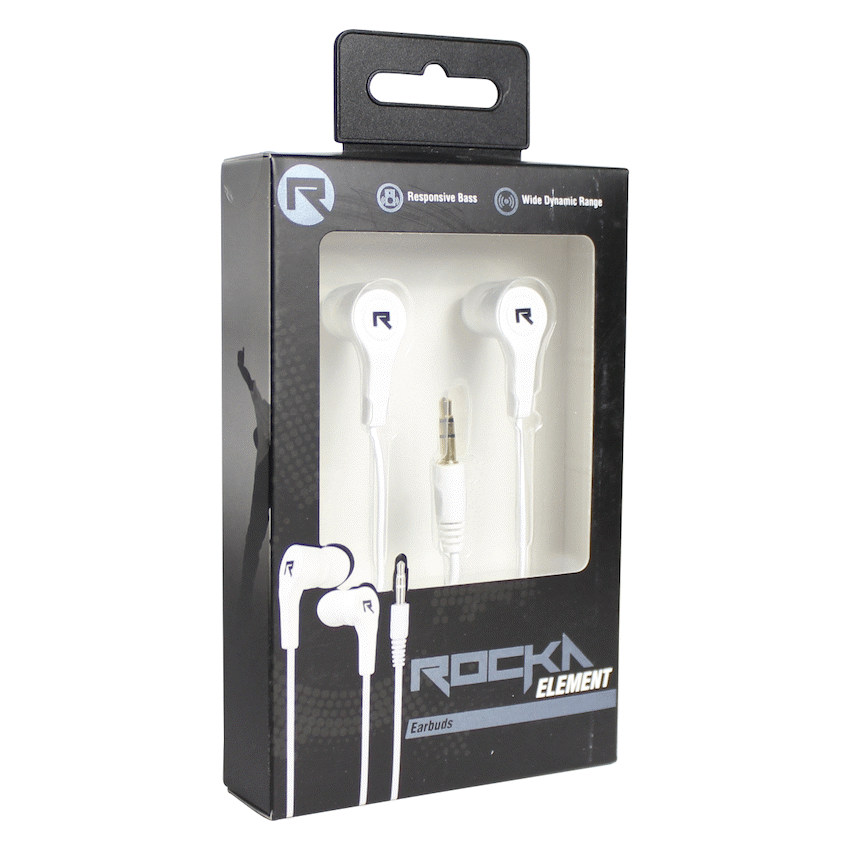 Rocka Elements Earbuds - White