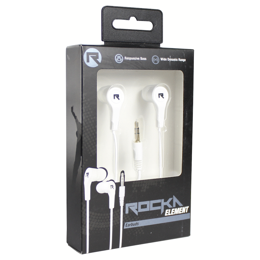 Rocka Elements Earbuds - White