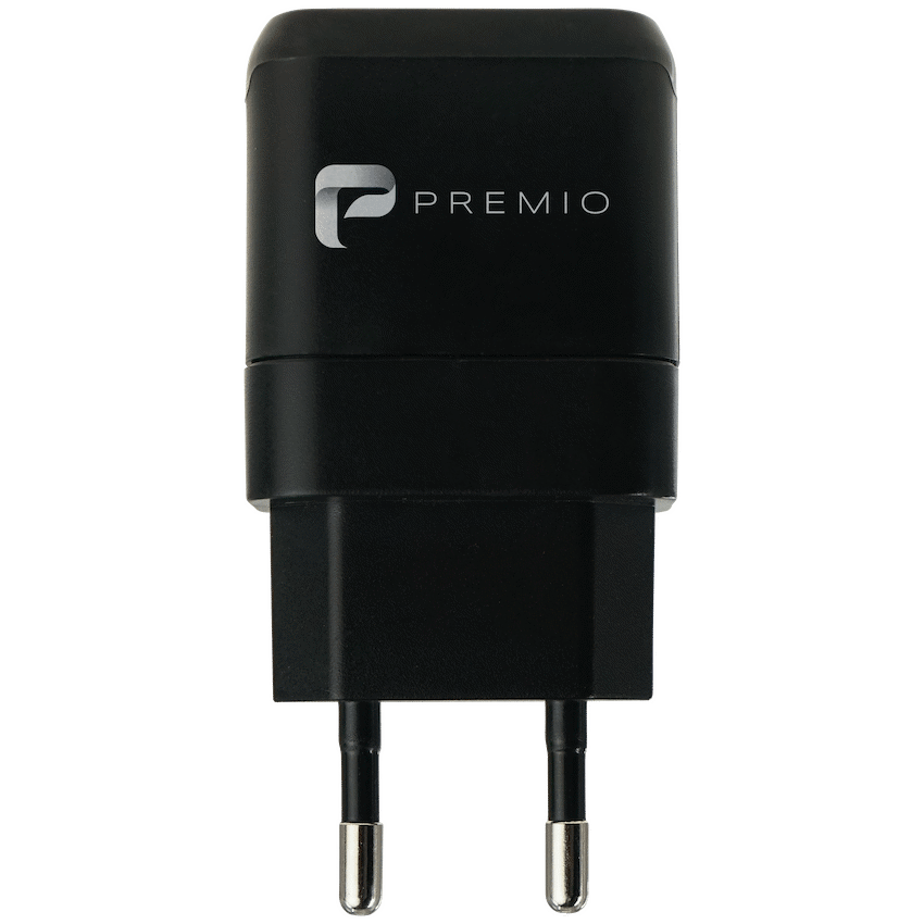 Premio 2.4a Dual Wall Charger - Black