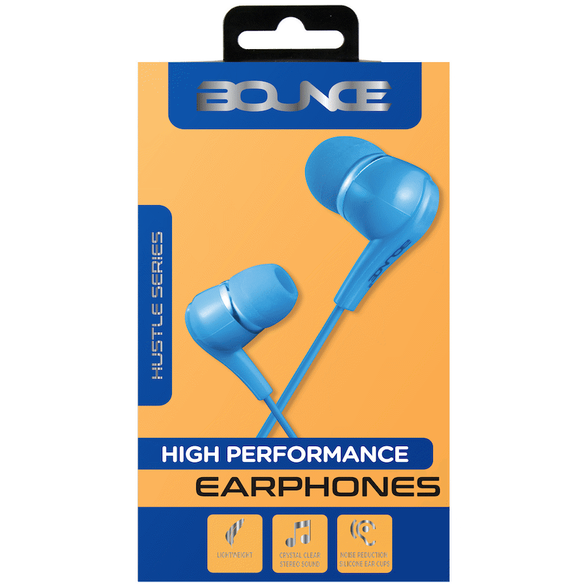 Bounce Hustle Earphones - Blue
